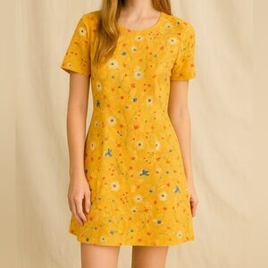 Yellow Daisy Mini Dress